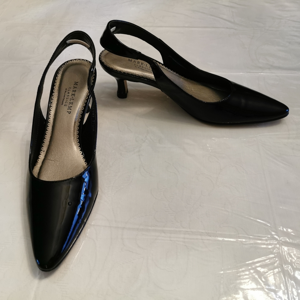 Mark Lemp By Walking Cloud Black Patent Shoes 7.5